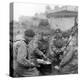 Members of the British 49th Armoured Personnel Carrier Regiment Cooking on the Side of a Road-George Silk-Premier Image Canvas