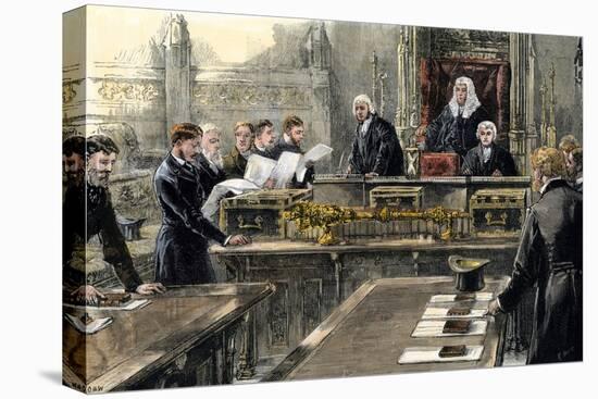 Members of the British Parliament Sworn in at the Opening of the Ceremony in 1886, England, Great B-null-Premier Image Canvas