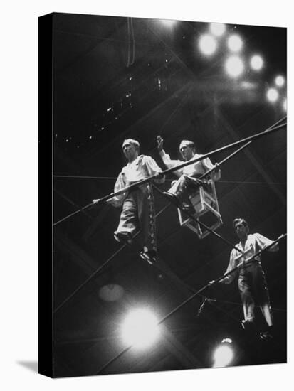 Members of the Great Wallenda Troupe Performing at Shrine Circus-null-Premier Image Canvas