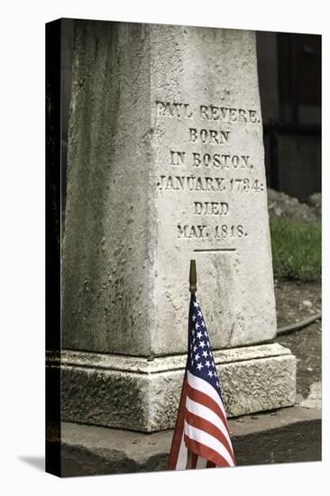 Memorial at Paul Revere's Grave in the Old Granary Burying Ground in Boston-John Woodworth-Premier Image Canvas