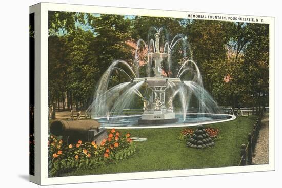 Memorial Fountain, Poughkeepsie, New York-null-Stretched Canvas