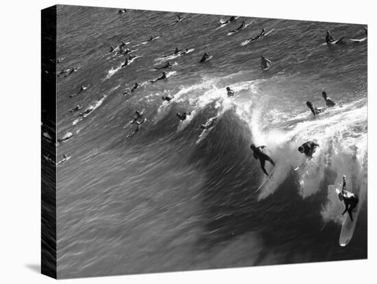 Memorial Paddle Out in Remembrance for Professional Surfer Andy Irons, Huntington Beach, Usa-Micah Wright-Premier Image Canvas