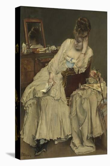 Memories and Regrets, C.1874 (Oil on Canvas)-Alfred Emile Stevens-Premier Image Canvas