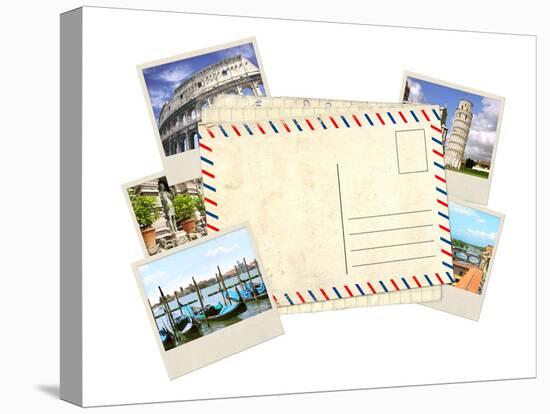 Memories of Italy. Old Post Card and Photos-frenta-Premier Image Canvas