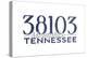 Memphis, Tennessee - 38103 Zip Code (Blue)-Lantern Press-Stretched Canvas