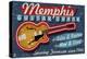 Memphis, Tennessee - Guitar Shack-Lantern Press-Stretched Canvas