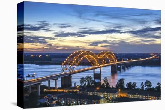 Memphis, Tennessee, Mississippi River, Hernand De Soto Bridge, Connection Between Memphis And Arkan-John Coletti-Premier Image Canvas