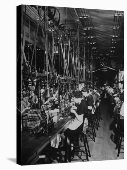 Men and Women Working in the Elgin National Watch Co. Factory-Bernard Hoffman-Premier Image Canvas