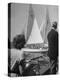 Men Lining their Sailboats Up at the Start Line at the Seawanhaka Yacht Club-Nina Leen-Premier Image Canvas