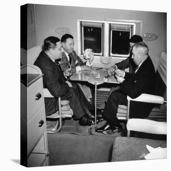 Men Playing a Card Game While Riding Aboard the Atlantic Clipper-Bernard Hoffman-Premier Image Canvas
