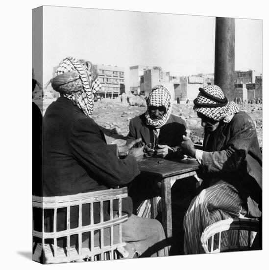 Men Playing Domino at the Table of a Cafe in Baghdad-Mario de Biasi-Premier Image Canvas
