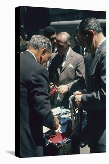 Men Sort Through Neckties in a Vendor's Trunk in the Garment District, New York, New York, 1960-Walter Sanders-Premier Image Canvas