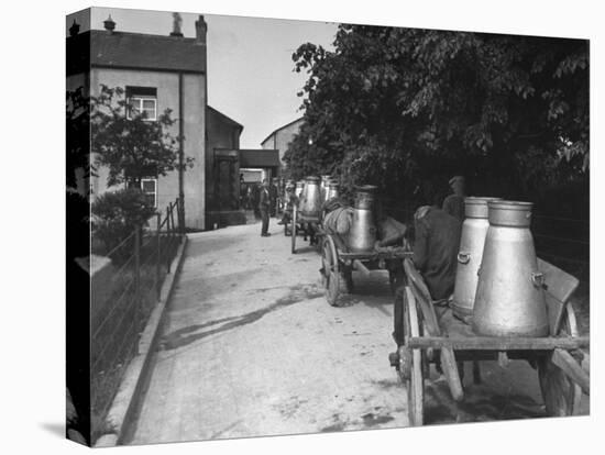 Men Waiting in Line at the Tipperary Co-Operative Creamery-William Vandivert-Premier Image Canvas