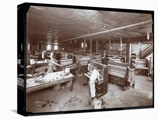 Men Working in the Harrington Piano Co. Factory, 1907-Byron Company-Premier Image Canvas