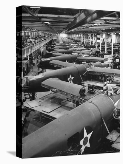 Men Working on Consolidated Aircrafts-Eliot Elisofon-Premier Image Canvas