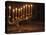 Menorah with Candles, Lit for Chanukah, Bellevue, Washington, USA-Merrill Images-Premier Image Canvas