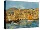 Menton Harbour, (Oil on Canvas)-Laurent Lucien Gsell-Premier Image Canvas