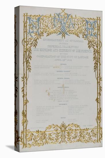 Menu offert à Napoléon III et l'Impératrice Eugénie-null-Premier Image Canvas