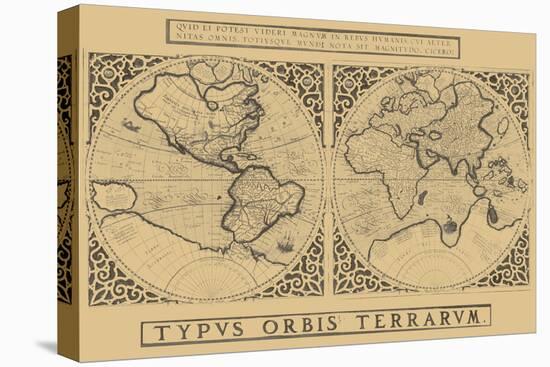 Mercator's World Map, 1524-Gerardus Mercator-Stretched Canvas