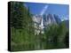 Merced River, Yosemite Falls in the Background, Yosemite National Park, California, USA-Tomlinson Ruth-Premier Image Canvas