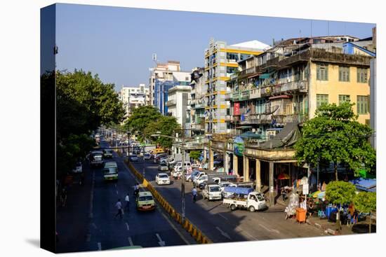 Merchant Road, Old City, Yangon (Rangoon), Myanmar (Burma), Asia-Nathalie Cuvelier-Premier Image Canvas