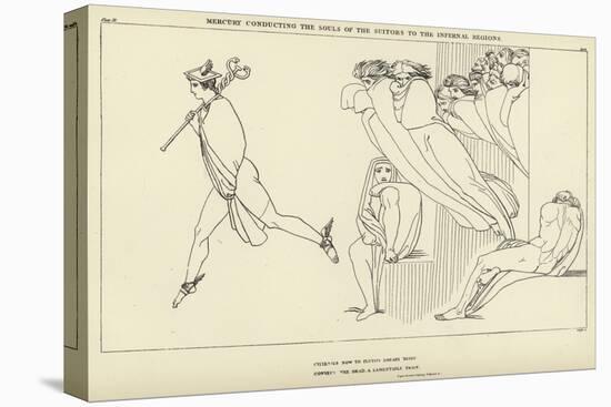 Mercury Conducting the Souls of the Suitors to the Infernal Regions-John Flaxman-Premier Image Canvas