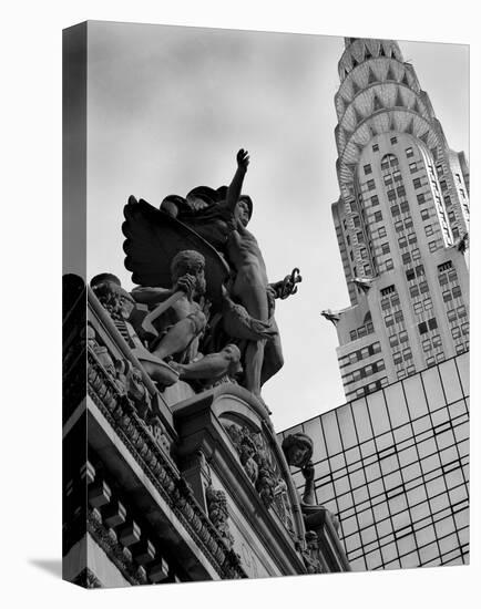 Mercury Statue and Chrysler Building-Christopher Bliss-Stretched Canvas