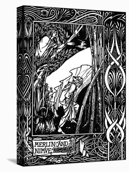 Merlin and Nimue. Illustration to the Book Le Morte D'Arthur by Sir Thomas Malory, 1893-1894-null-Premier Image Canvas