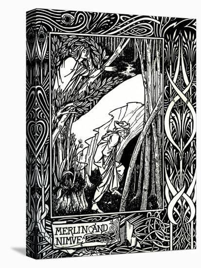 Merlin and Nimue-Aubrey Beardsley-Premier Image Canvas