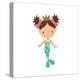 Mermaid,Girl,Cute,Funny,Vector,Cartoon,Illustration-Svetlana Peskin-Stretched Canvas