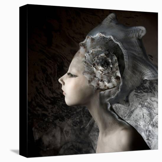 Mermaid Girl In An Unusual Headgear, A Hat-Lilun-Stretched Canvas