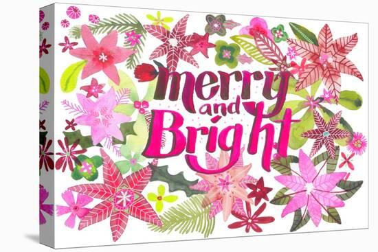 Merry And Bright Card-Kerstin Stock-Stretched Canvas