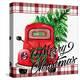 Merry Christmas Red Truck-Kim Allen-Stretched Canvas