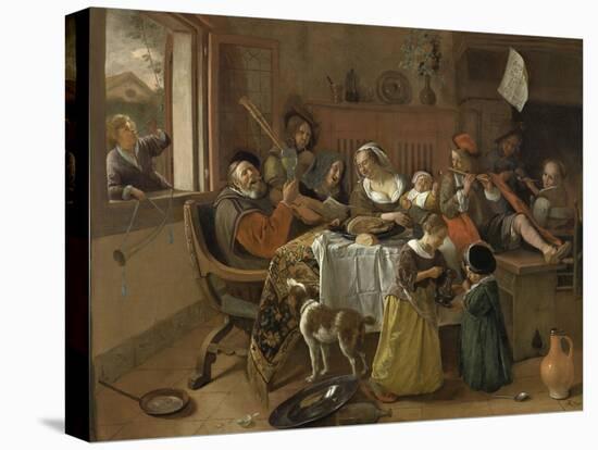 Merry Family-Jan Havicksz Steen-Stretched Canvas