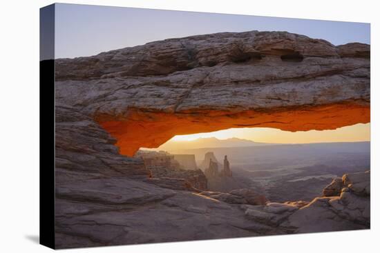 Mesa Arch at Dawn Looking Towards Washerwoman Arch-Gary-Premier Image Canvas