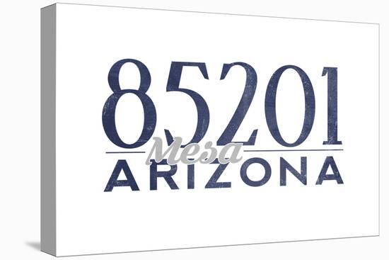 Mesa, Arizona - 85201 Zip Code (Blue)-Lantern Press-Stretched Canvas