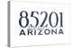 Mesa, Arizona - 85201 Zip Code (Blue)-Lantern Press-Stretched Canvas