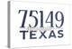 Mesquite, Texas - 75149 Zip Code (Blue)-Lantern Press-Stretched Canvas