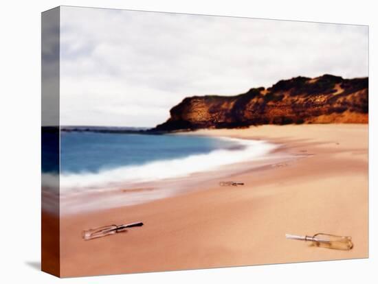 Messages in Bottles on Beach-Colin Anderson-Premier Image Canvas