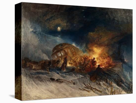 Messieurs Les Voyageurs on Their Return from Italy (Par La Diligence) in a Snow Drift-J. M. W. Turner-Premier Image Canvas