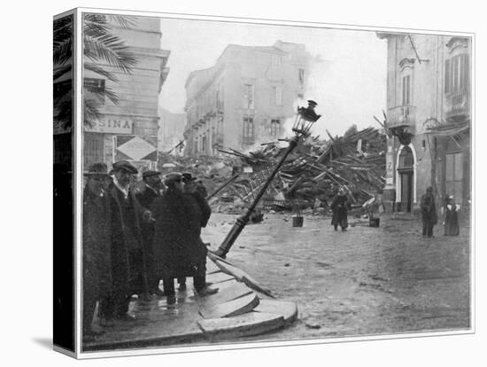 Messina, Sicily Street Scene after the 'Quake-null-Premier Image Canvas