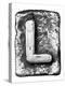 Metal Alloy Alphabet Letter L-donatas1205-Stretched Canvas