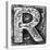 Metal Alloy Alphabet Letter R-donatas1205-Stretched Canvas