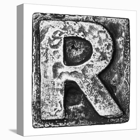 Metal Alloy Alphabet Letter R-donatas1205-Stretched Canvas