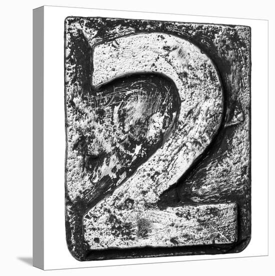 Metal Alloy Alphabet Number 2-donatas1205-Stretched Canvas