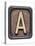 Metal Button Alphabet Letter A-donatas1205-Stretched Canvas