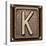 Metal Button Alphabet Letter K-donatas1205-Stretched Canvas