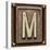 Metal Button Alphabet Letter M-donatas1205-Stretched Canvas