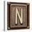 Metal Button Alphabet Letter N-donatas1205-Stretched Canvas