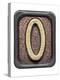 Metal Button Alphabet Letter O-donatas1205-Stretched Canvas